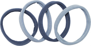 Резинки для волос Dewal Beauty DBR79 для волос цветные узкая лента, 4 шт.