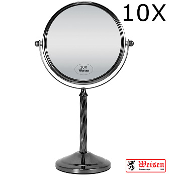 Зеркало настольное Weisen WS-C18-BN, черный никель, 10Х-увеличение, d 15 см, h 29,5 см