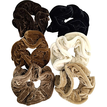 Резинка для волос Weisen WSCR-13-2 бархатная, бежевая, 1 шт.