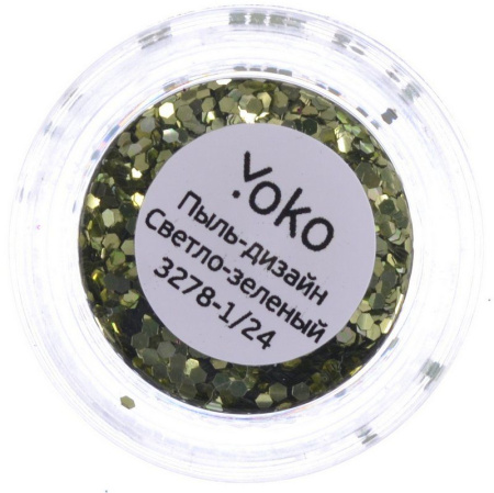 Фото Пыль для дизайна ногтей Yoko Y 3278-1/24, светло-зелёный (Пыль для дизайна ногтей)