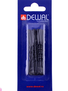 Шпильки для волос Dewal SLT60V-1/24 волна 60 мм, на блистере, черные, 24 шт.