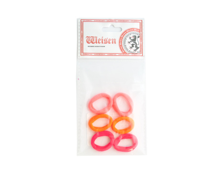 Фото Резинки для волос Weisen WS-88AA-3 NEON mini, оранжевый/розовый/фуксия, 6 шт. (Резинки)