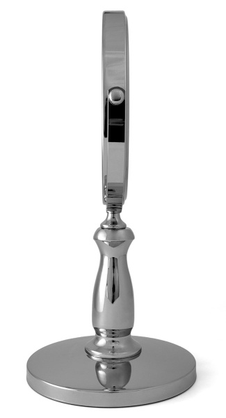 Фото Зеркало Weisen WS-C30-CHR настольное, хром,10Х-увеличение, d 15см, h 28,5 см (Зеркала настольные)
