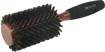 Расчёска Dewal BRWC605 круглая деревянная, с натуральной щетиной, 42 мм