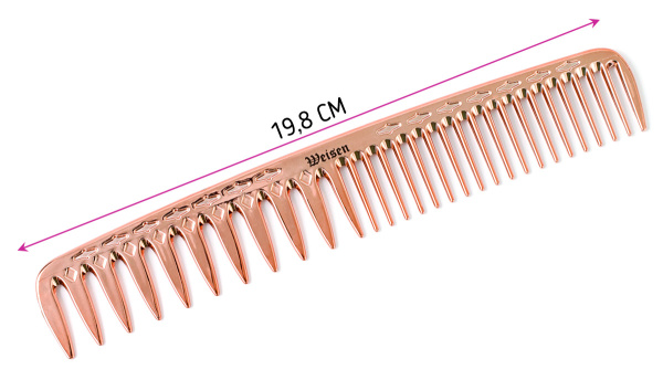 Фото Гребень для окрашивания Weisen CB121-GOLD комбинированный, 19,8 см, красное золото (Гребни)