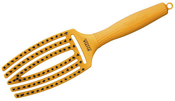 Щетка продувная Olivia Garden Fingerbrush Care Iconic Boar&Nylon ID1836 YELLOW SUNSHINE