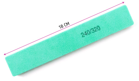 Фото Полировка Weisen WS-1122 green, 240/320, 18 см, зеленая (Полировки для ногтей)