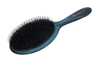 Щетка массажная DEWAL SATIN BRS02, натуральная щетина+нейлон, овальная, 15 рядов