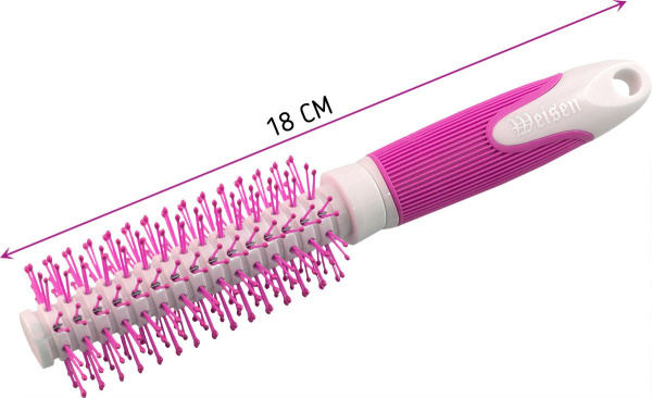 Фото Расчёска Weisen BRP-4519 RED круглая мини, 18 см (Брашинги)