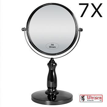 Зеркало настольное Weisen WS-C30-7-BN, черный никель, 7Х-увеличение, d 17 см, h 30,5 см