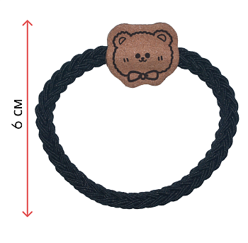 Резинки для волос Weisen WSAN-2277 Тедди, черные, 2 шт.