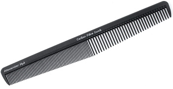 Гребень для стрижки Alexander Style CF06, комбинированный, карбоновый, 19 см