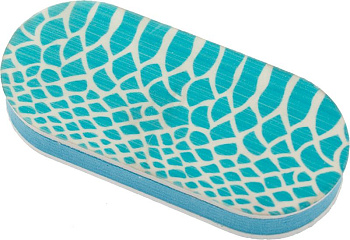 Брусок полировочный Dewal Beauty QSB-05WNC "Дикая природа" голубая рептилия, 240/3000