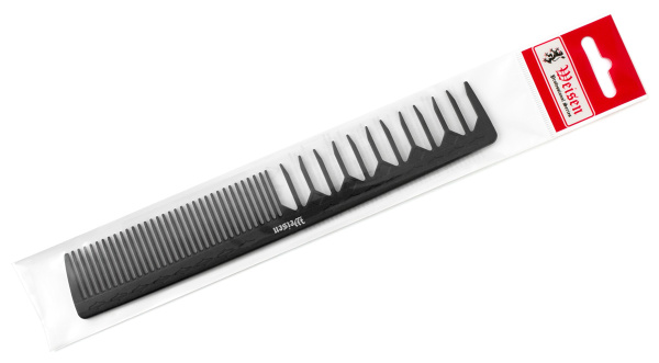 Фото Гребень для окрашивания Weisen CB123 комбинированный, карбон, 20 см, черный (Гребни)