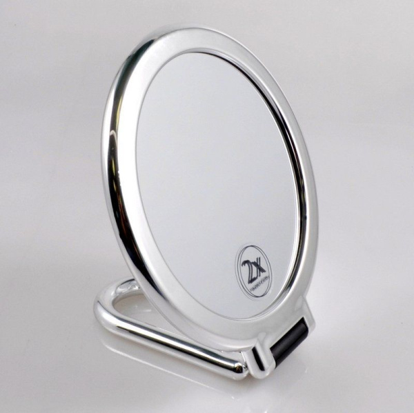 Фото Зеркало косметическое Dewal MR-330, настольное, 2Х-увеличение, d 14 см (Зеркала настольные)