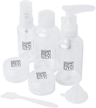 Дорожный набор баночек для путешествий Dewal Beauty DBTS5D, 7 предметов