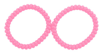 Резинки для волос Weisen Neon Slim WSKG-12K-1, пружинки, бледно-розовые, 2 шт.