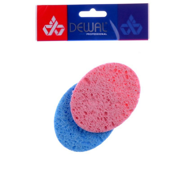 Фото Спонж для снятия макияжа Dewal N22 овальный, 2 шт. (Профессиональные спонжи)