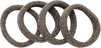 Резинки для волос Dewal Beauty DBR80 цветные широкая лента, 4 шт.