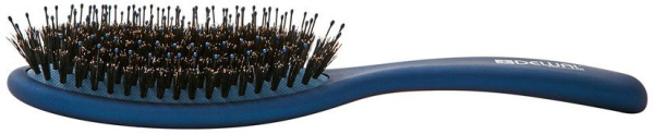 Фото Щётка массажная Dewal EXCEPTION BREX702 с нейлоновым штифтом и натуральной щетиной, 9 рядов (Расчёски и щётки)