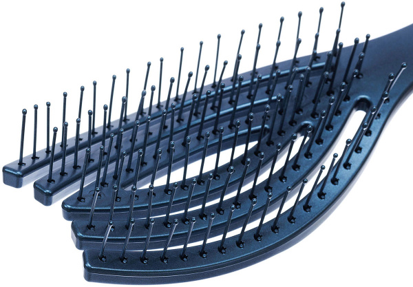 Фото Щетка DEWAL New Flexi BRZ1003, с антистатическим покрытием, нейлоновые штифты, 6 рядов (Расчёски и щётки)