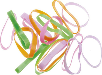Резинки для волос Dewal Beauty DBR19 силикон midi цветные, 25 шт.