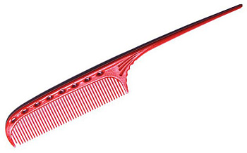 Расческа Y.S.PARK YS-105 red с хвостиком, красная