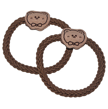 Резинки для волос Weisen WSAN-2277 Тедди, коричневые, 2 шт.