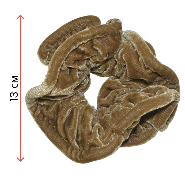 Фото Резинка для волос Weisen WSCR-13-2 бархатная, бежевая, 1 шт. (Резинки)