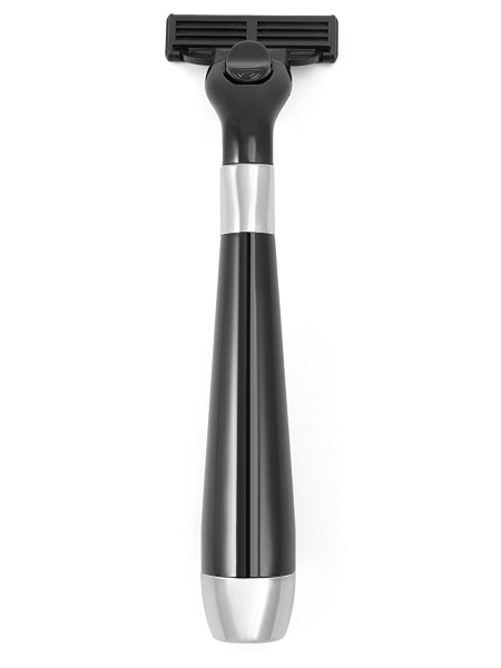 Фото Бритвенный станок Weisen MSS-02 BLK/S Black&Silver, черный с серебром (Бритвенные наборы с помазком)