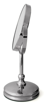 Фото Зеркало Weisen HIC-1059B Silver, настольное, 5X-увеличение, h 17 см. (Зеркала настольные)