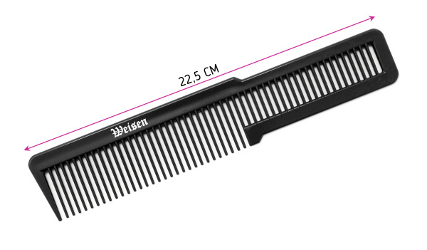 Фото Гребень для стрижки под машинку Weisen ABS-75339 Black 20,5 см, черный (Гребни)