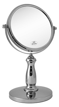 Зеркало Weisen WS-C30-CHR настольное, хром,10Х-увеличение, d 15см, h 28,5 см