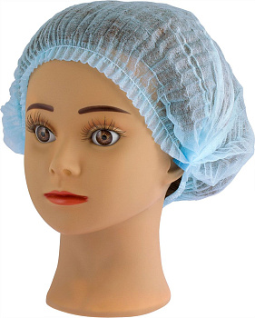 Шапочка Шарлотта MDC-199198 одноразовая, голубая, 5 шт.