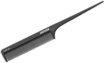 Расческа JAGUAR A530 с хвостиком, черная, 21 см