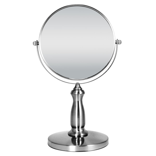 Фото Зеркало настольное Weisen WS-C30-7-SN, сатин никель, 7Х-увеличение, d 17 см, h 30,5 см (Зеркала настольные)