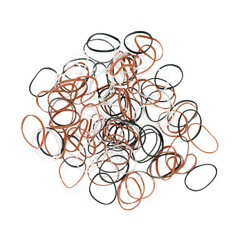 Резинки для волос Dewal RES034 силиконовые mini цветные, 100 шт.