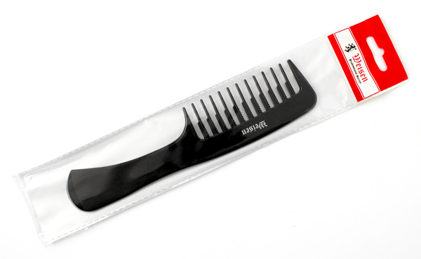 Фото Гребень Weisen ABS-12539 Black с ручкой, 20,3 см, черный (Гребни)