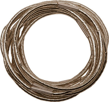 Резинки для волос Dewal RE043 midi блестящие коричневые, 10 шт.