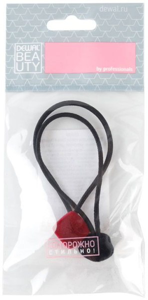 Фото Резинки для волос Dewal Beauty DBR92 для волос цветные сердечки, 2 шт. (Резинки)