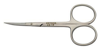 Ножницы METZGER CS-1/8 2 -D(CVD) для кожи изогнутые, ручная заточка