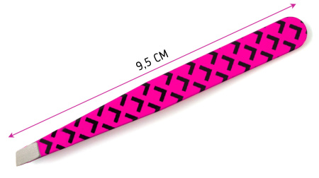 Фото Пинцет для бровей Weisen RRK-701Pink скошенный, 9,5 см (Пинцеты для бровей)