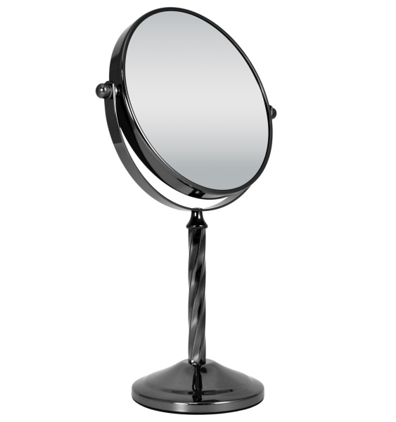 Фото Зеркало настольное Weisen WS-C18-BN, черный никель, 10Х-увеличение, d 15 см, h 29,5 см (Зеркала настольные)