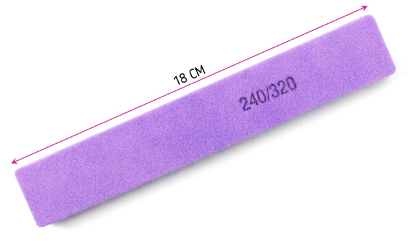 Фото Полировка Weisen WS-1122 purple, 240/320, 18 см, фиолетовая (Полировки для ногтей)