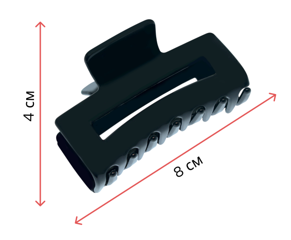 Фото Заколка-краб для волос Weisen WSRJ-835 Черный, средний, 8 см, 1 шт. (Заколки)