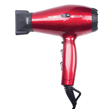Фен DEWAL Spectrum Compact 03-109 Red красный 2100 Вт, 2 насадки