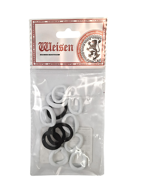 Фото Резинки для волос Weisen WS-2102-7 супер мини, белый/черный, 12 шт. (Резинки)