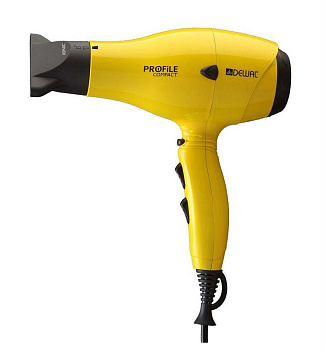 Фен DEWAL Profile Compact 03-119 Yellow желтый 2000 Вт, 2 насадки