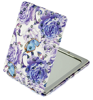 Зеркало компактное Weisen WSPK-141-6 Розы, прямоугольное, 8,5х6,2 см