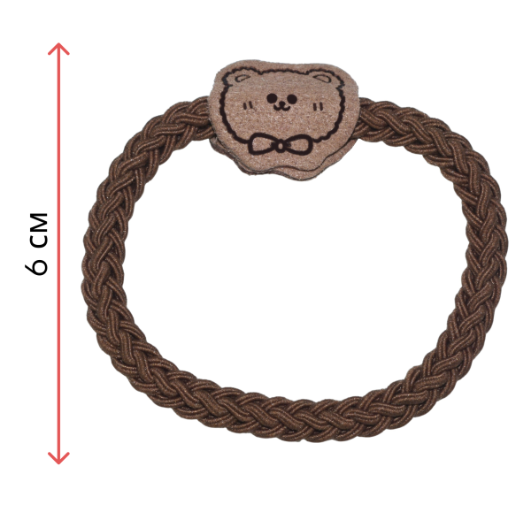 Фото Резинки для волос Weisen WSAN-2277 Тедди, коричневые, 2 шт. (Резинки)